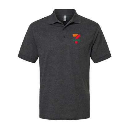 Men's 7 Eleven Logo Gildan Dry Blend Jersey Polo
