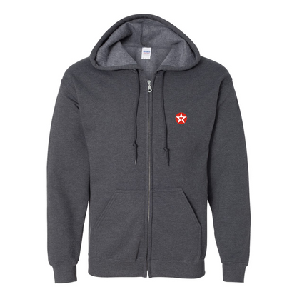 Men's Texaco Logo Gildan  Heavy Blend Full Zip Hooded Sweatshirt