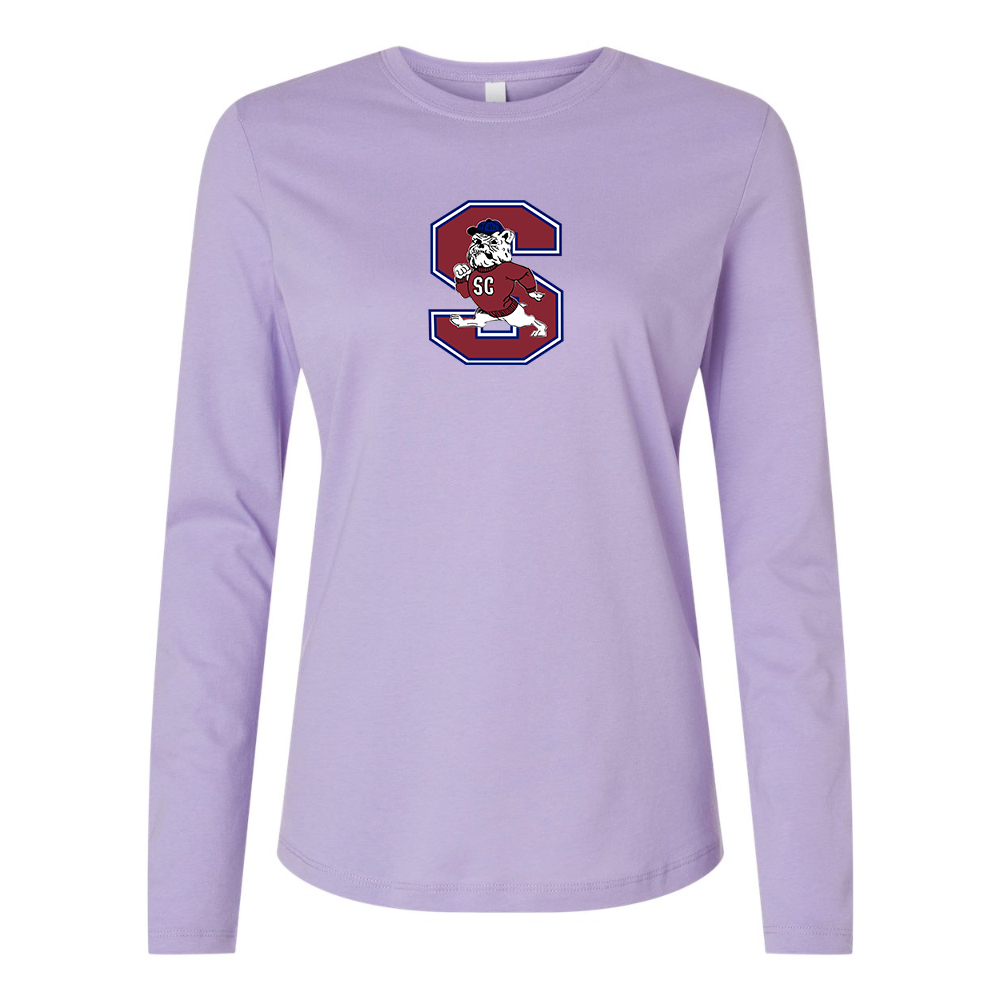 BELLA CANVAS Women’s South Carolina State Bulldogs Logo Jersey Long Sleeve Tee