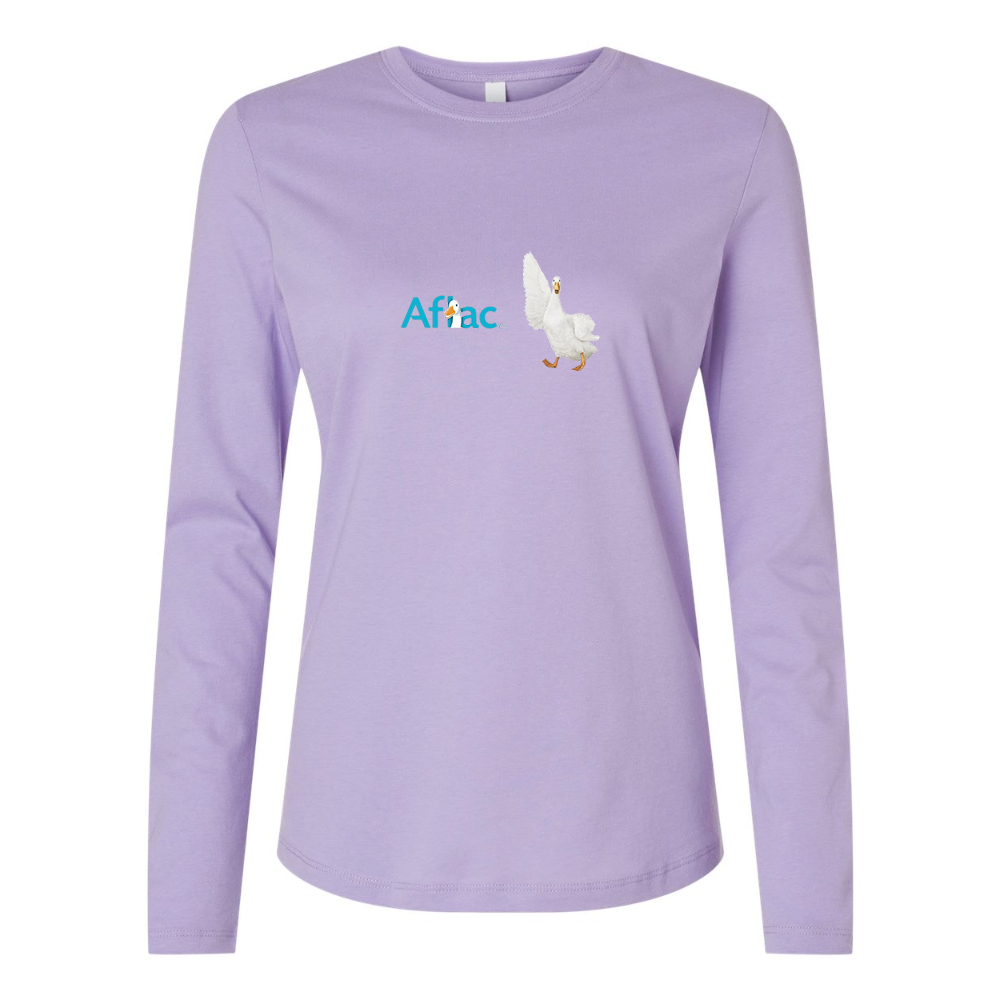 BELLA CANVAS Women’s Aflac Logo and Duck Jersey Long Sleeve Tee