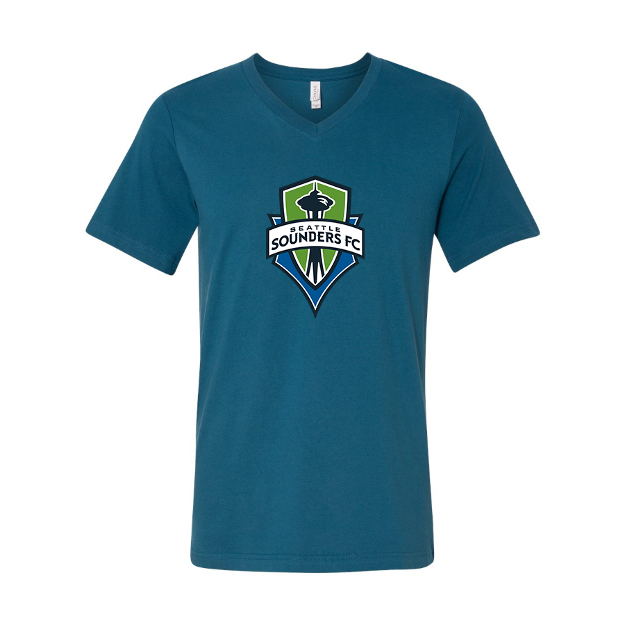 Men’s  Seattle Sounders FC - BELLA + CANVAS - Jersey V-Neck Tee - 3005