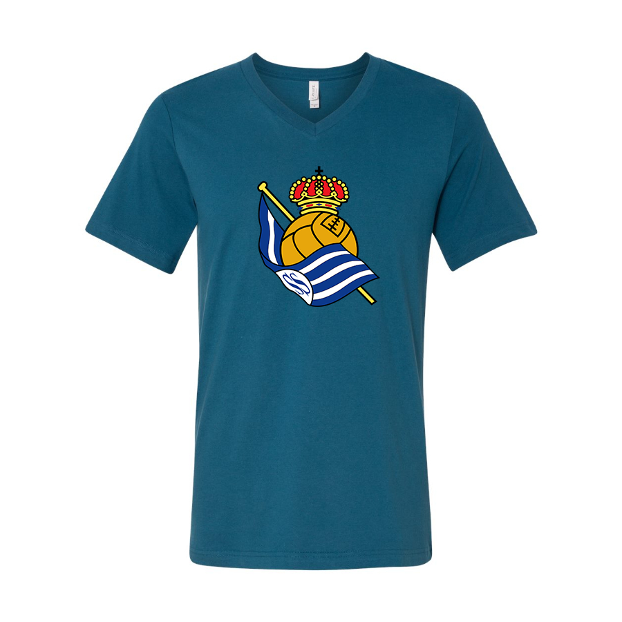 Men’s  Real Sociedad FC  - BELLA + CANVAS - Jersey V-Neck Tee - 3005