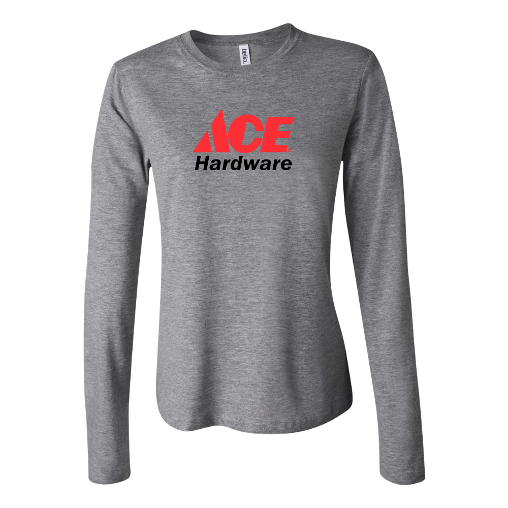 BELLA CANVAS Women’s ACE Hardware Logo Jersey Long Sleeve Tee