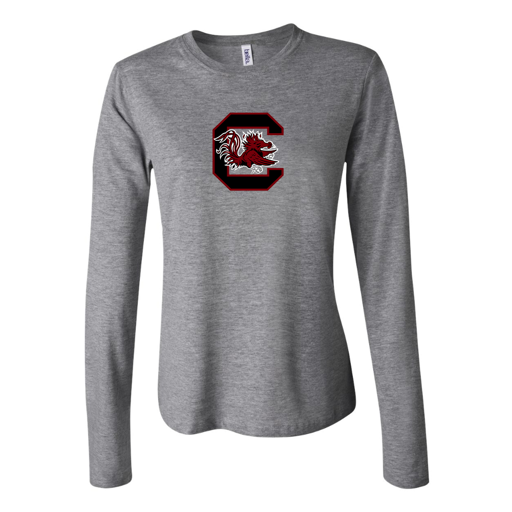 BELLA CANVAS Women’s South Carolina Gamecocks Logo Jersey Long Sleeve Tee