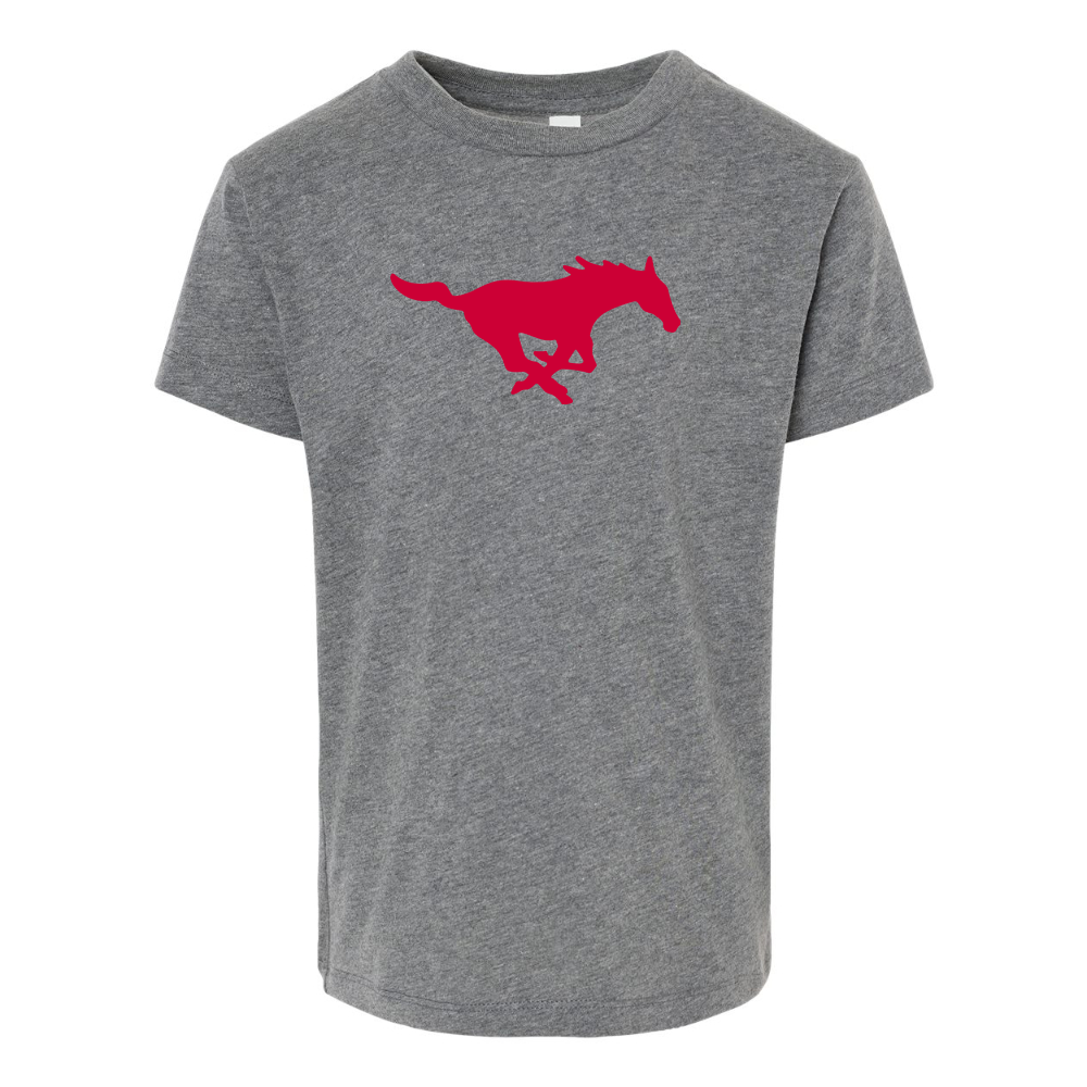SMU Mustangs Logo BELLA  CANVAS Toddler Jersey Tee