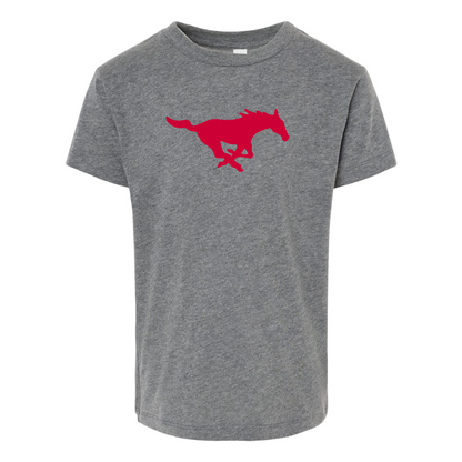 SMU Mustangs Logo BELLA  CANVAS Toddler Jersey Tee