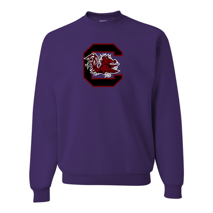 Men's South Carolina Gamecocks Logo  JERZEES NuBlend Crewneck Sweatshirt