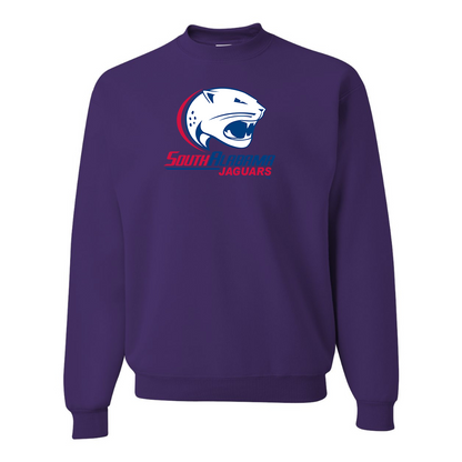 Men's South Alabama Jaguars Logo JERZEES NuBlend Crewneck Sweatshirt