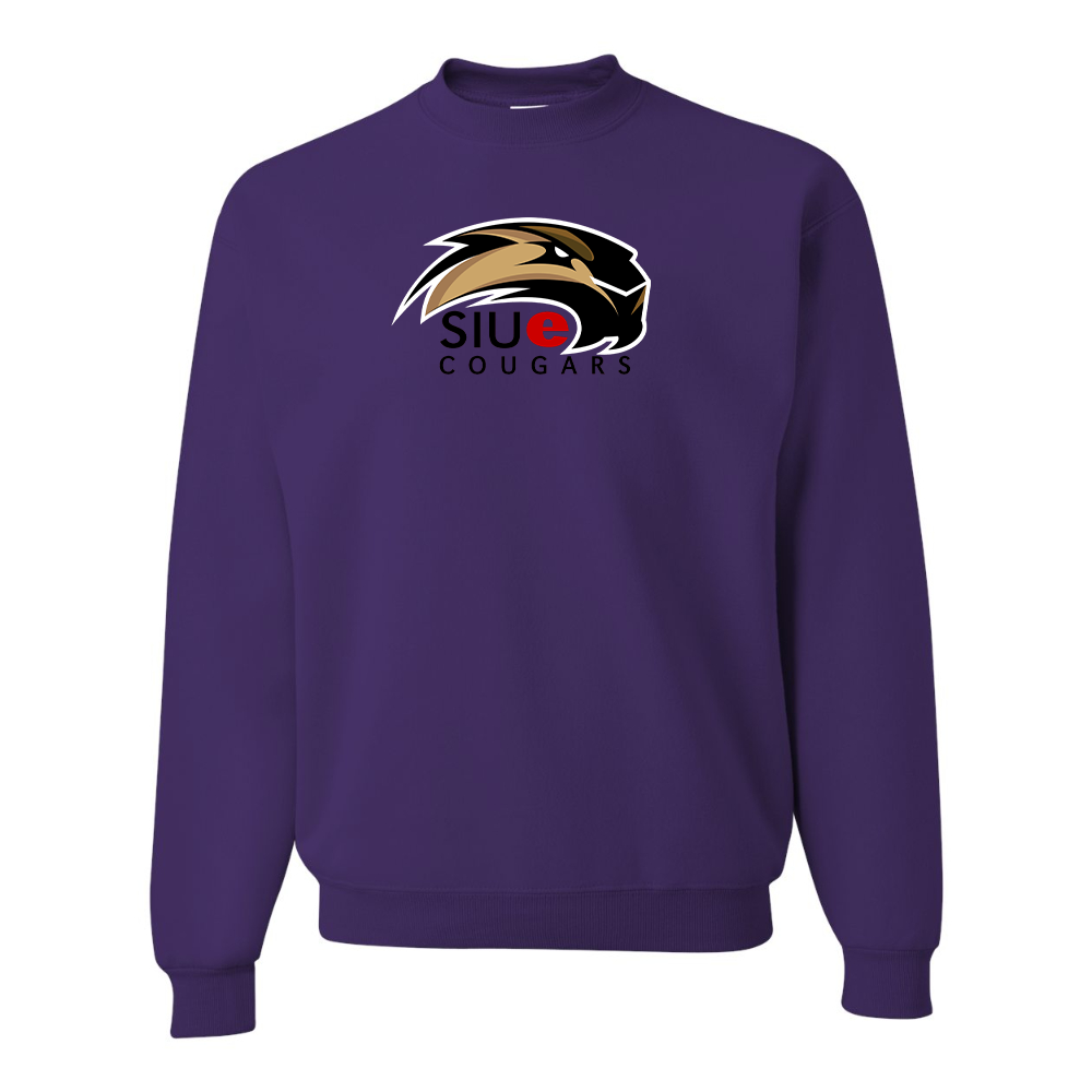 Men's SIU Edwardsville Cougars Logo  JERZEES NuBlend Crewneck Sweatshirt
