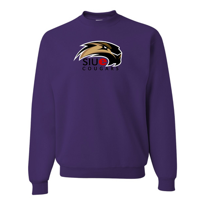 Men's SIU Edwardsville Cougars Logo  JERZEES NuBlend Crewneck Sweatshirt