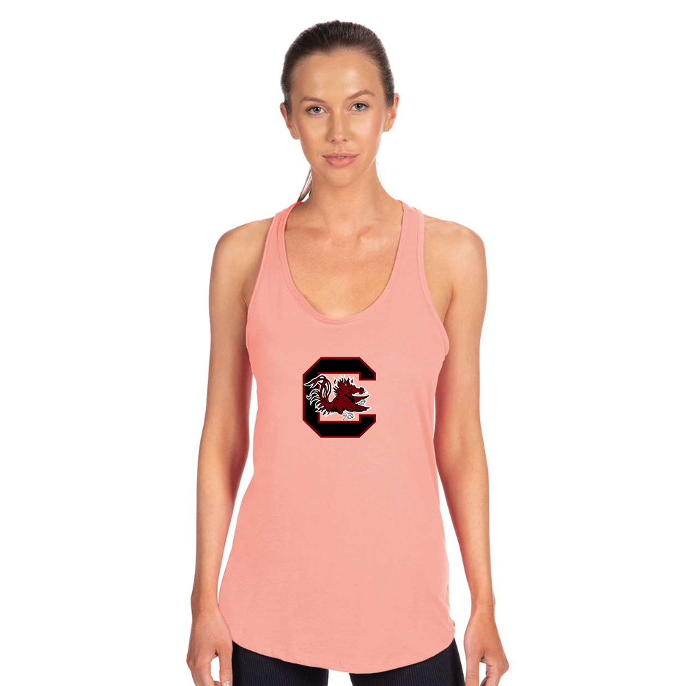 Women's South Carolina Gamecocks Logo Next Level Ideal Racerback Tank
