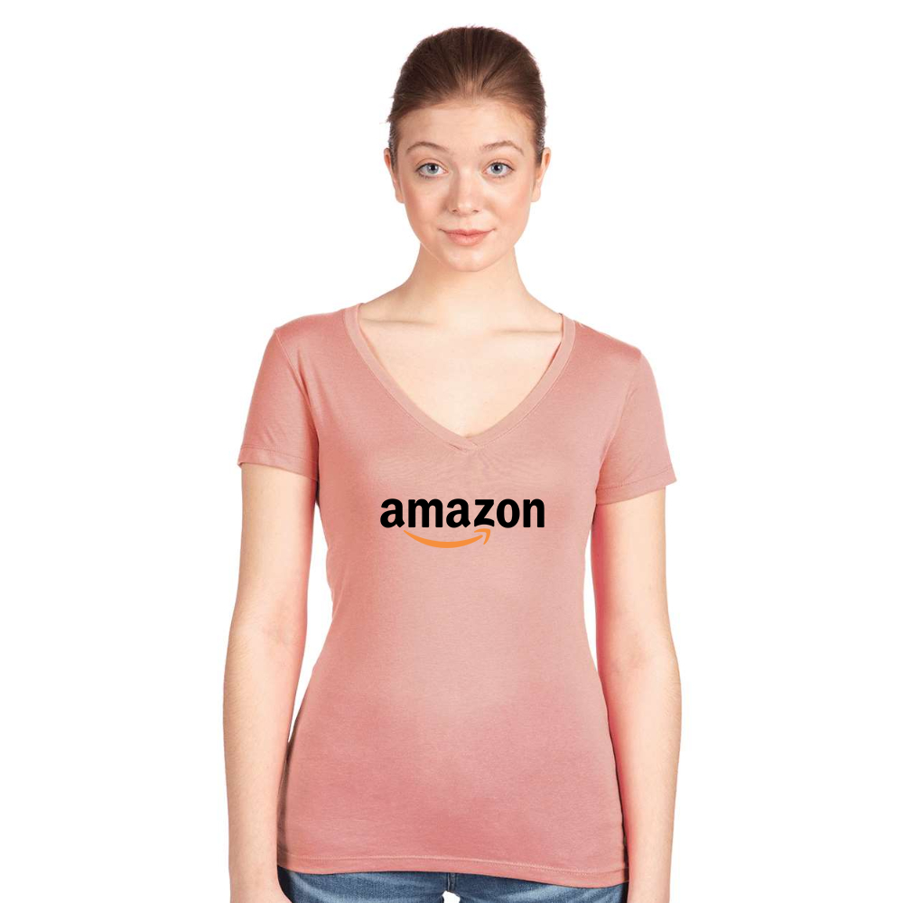 Women's Amazon Logo  Next Level V-Neck T-Shirt