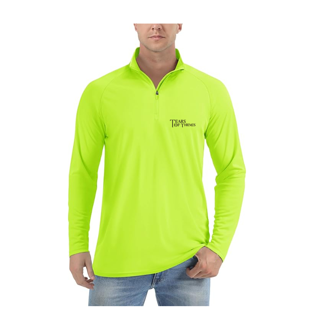 Men's Tear Of Themis Logo  Lightweight Quarter-Zip Athletic Shirt Long Sleeve Performance Wear