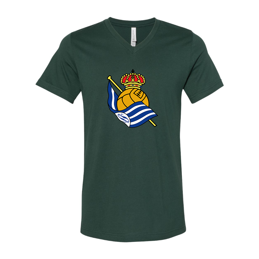 Men’s  Real Sociedad FC  - BELLA + CANVAS - Jersey V-Neck Tee - 3005