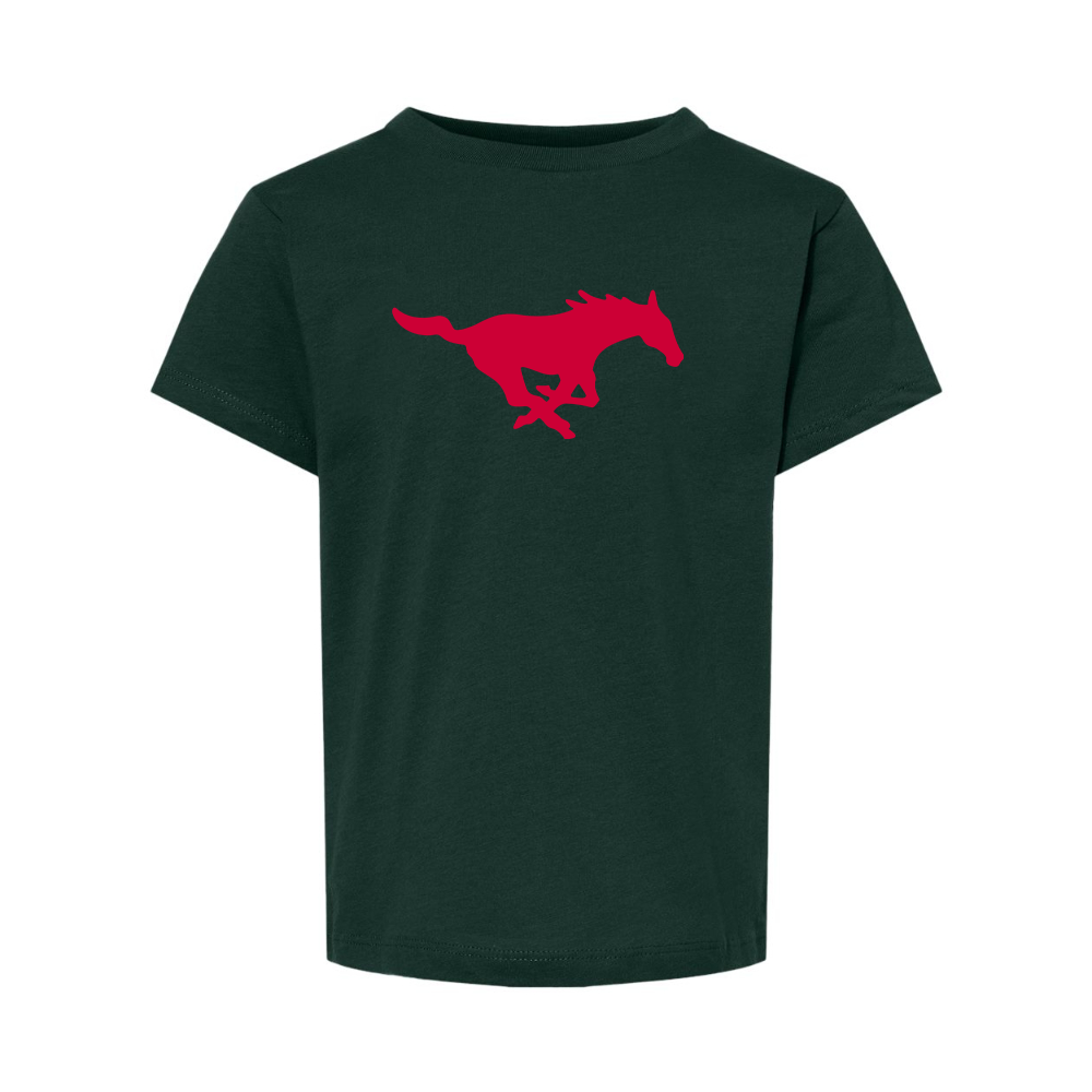 SMU Mustangs Logo BELLA  CANVAS Toddler Jersey Tee
