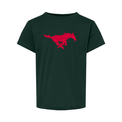 SMU Mustangs Logo BELLA  CANVAS Toddler Jersey Tee
