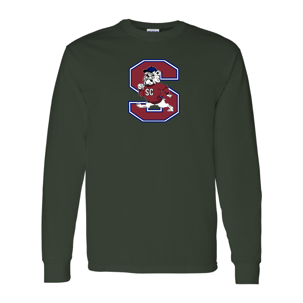 Men's South Carolina State Bulldogs Logo Gildan Heavy Cotton Long Sleeve T-Shirt