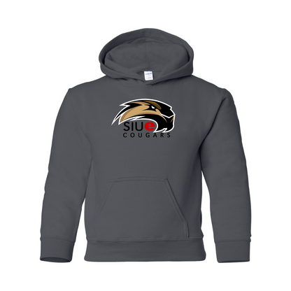 Youth SIU Edwardsville Cougars Logo Gildan Heavy Blend  Hooded Sweatshirt
