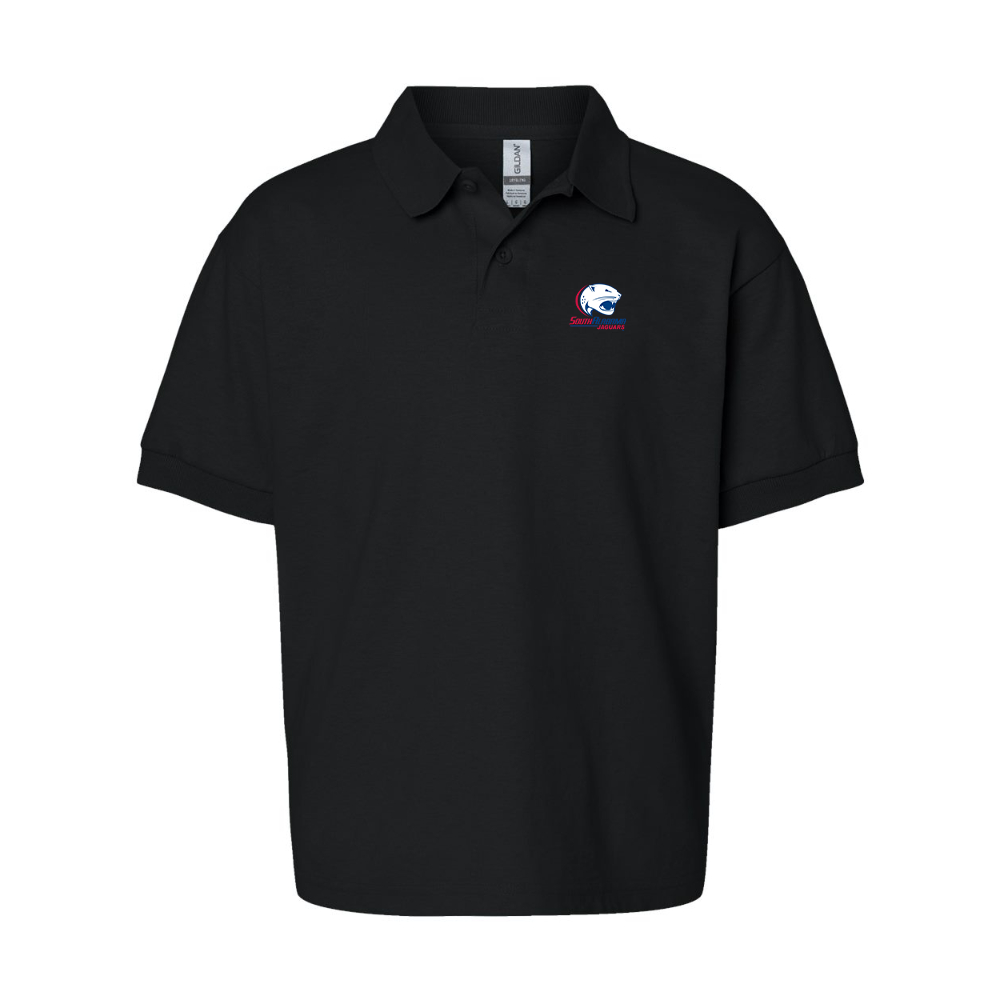 Youth South Alabama Jaguars Logo Gildan Dry Blend Jersey Polo
