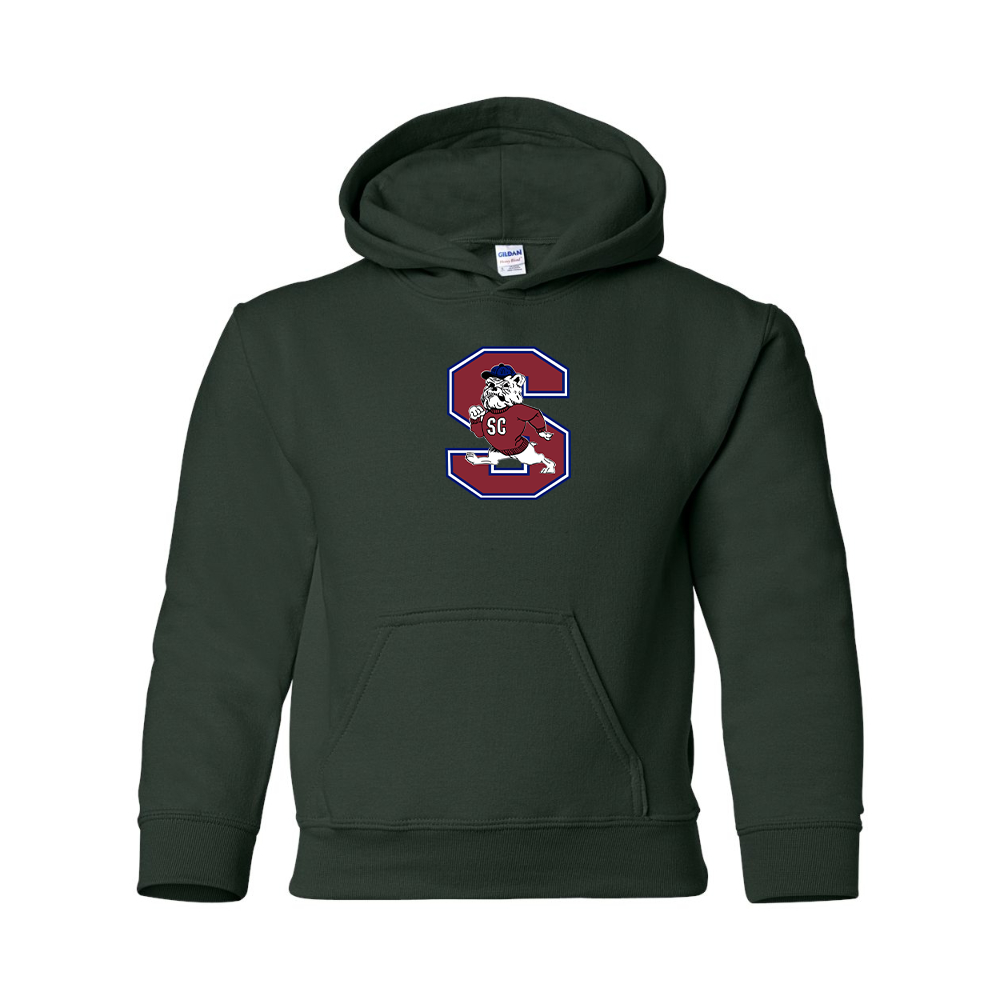 Youth South Carolina State Bulldogs Logo Gildan Heavy Blend  Hooded Sweatshirt