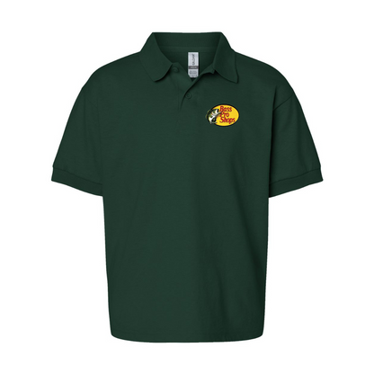 Youth Bass Pro Shops Logo Gildan Dry Blend Jersey Polo