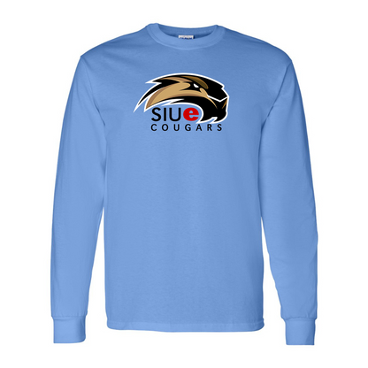 Men's SIU Edwardsville Cougars Logo Gildan Heavy Cotton Long Sleeve T-Shirt
