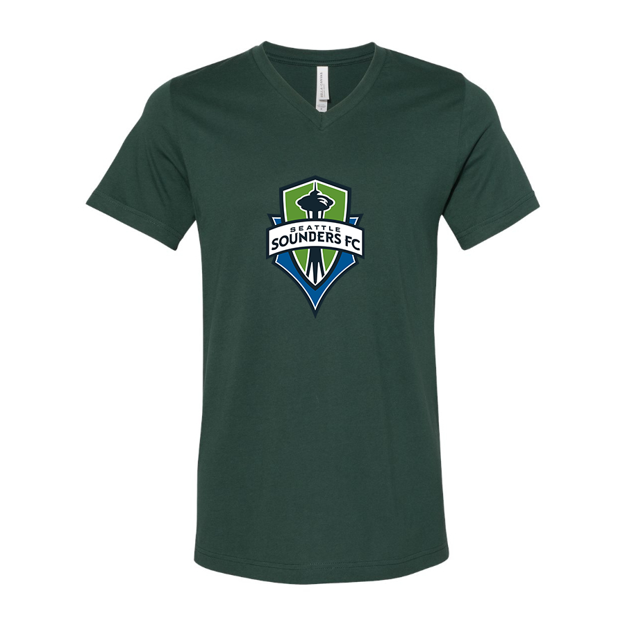 Men’s  Seattle Sounders FC - BELLA + CANVAS - Jersey V-Neck Tee - 3005