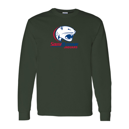 Men's South Alabama Jaguars Logo Gildan Heavy Cotton Long Sleeve T-Shirt