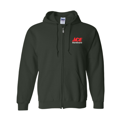 Men's ACE Hardware Logo Gildan  Heavy Blend Full Zip Hooded Sweatshirt