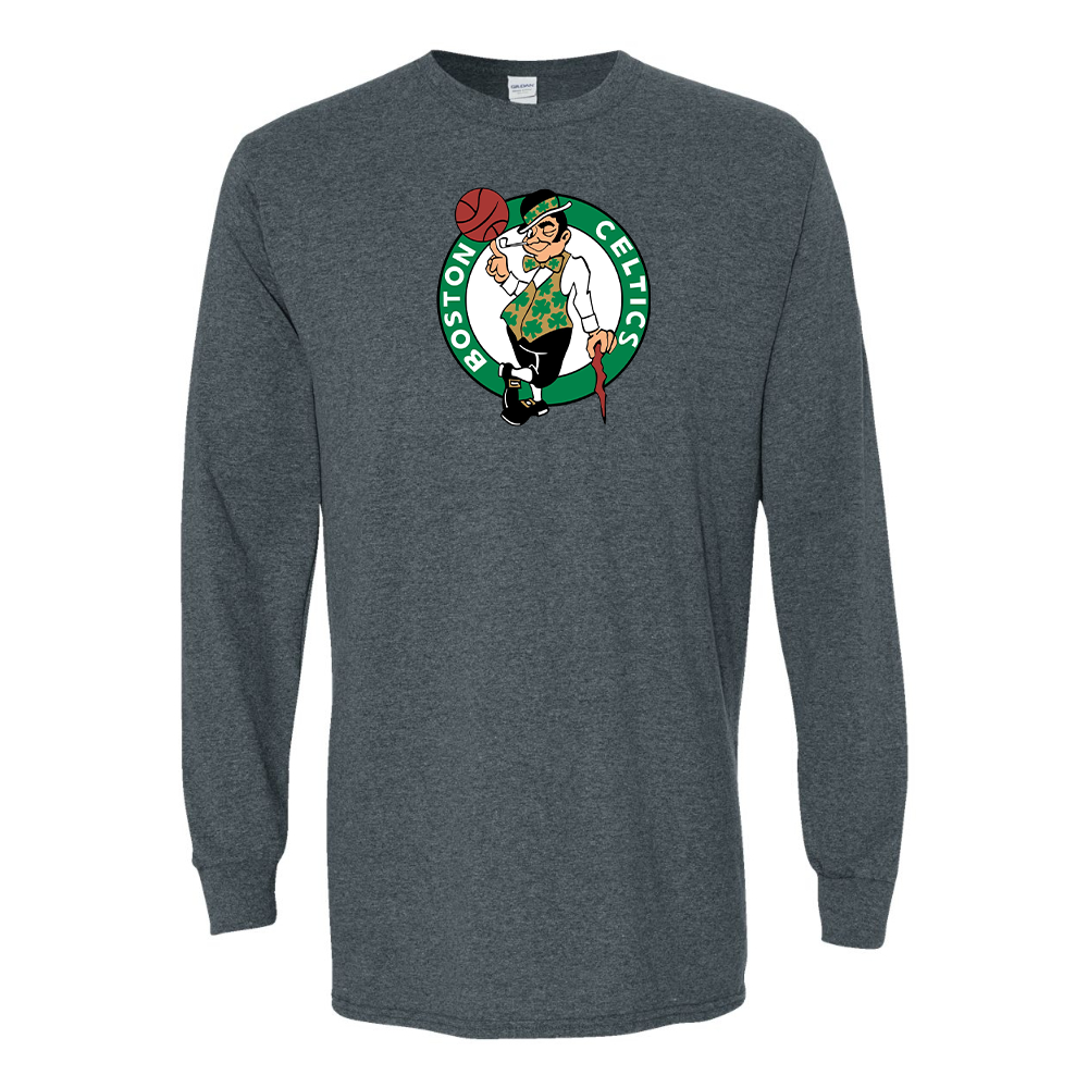 Men's Boston Celtics Logo Gildan Heavy Cotton Long Sleeve T-Shirt