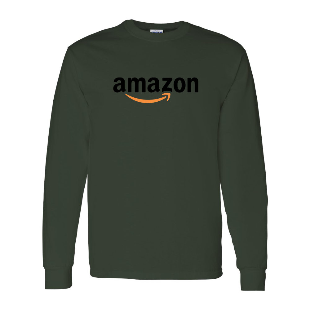 Men's Amazon Logo Gildan Heavy Cotton Long Sleeve T-Shirt