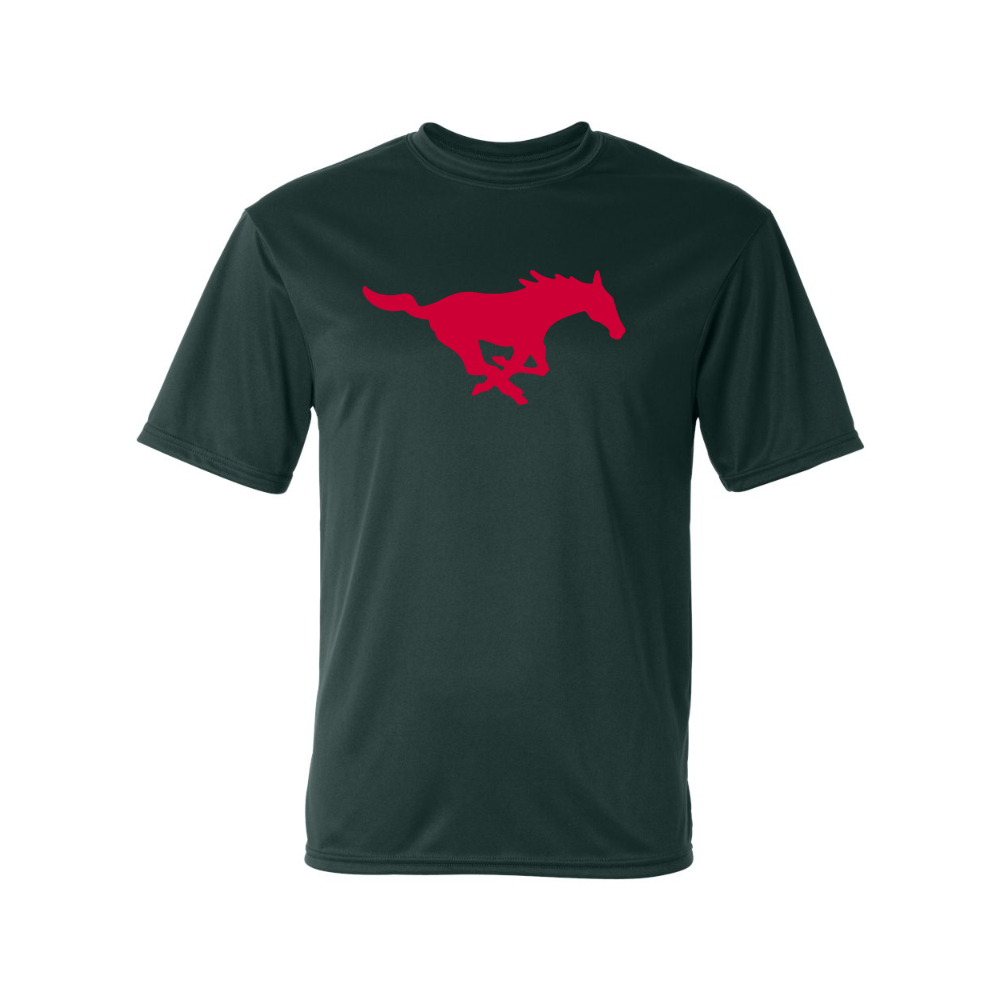 Men's SMU Mustangs Logo Polyester T-Shirt