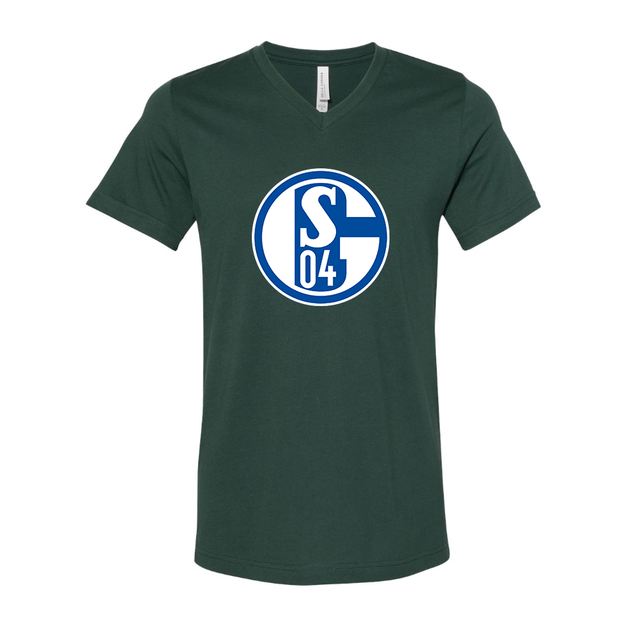 Men’s  Schalke 04 FC - BELLA + CANVAS - Jersey V-Neck Tee - 3005