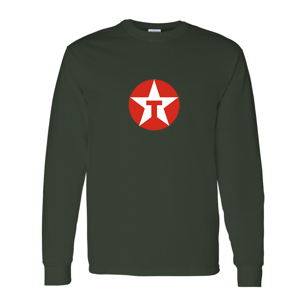Men's Texaco Logo Gildan Heavy Cotton Long Sleeve T-Shirt