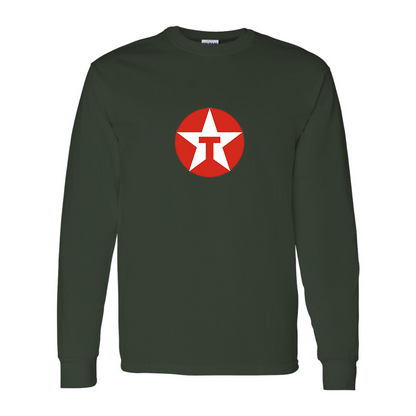 Men's Texaco Logo Gildan Heavy Cotton Long Sleeve T-Shirt