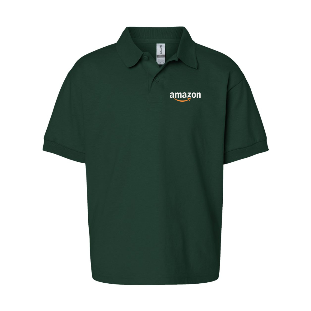 Youth Amazon Logo Gildan Dry Blend Jersey Polo