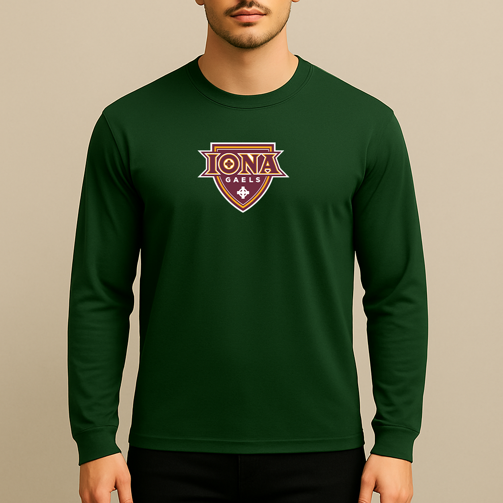 Men's Iona Gaels Logo Long Sleeve T-Shirt