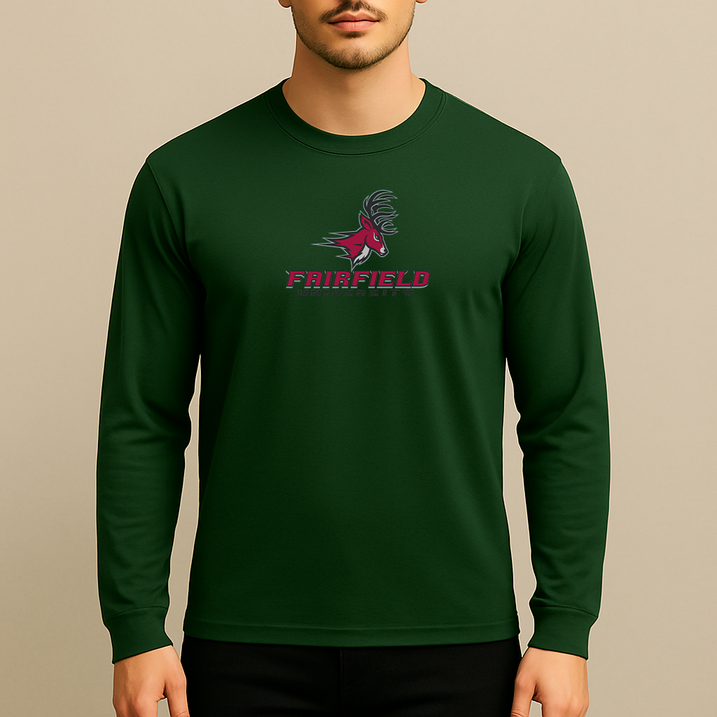 Men's Fairfield Stags Logo Long Sleeve T-Shirt