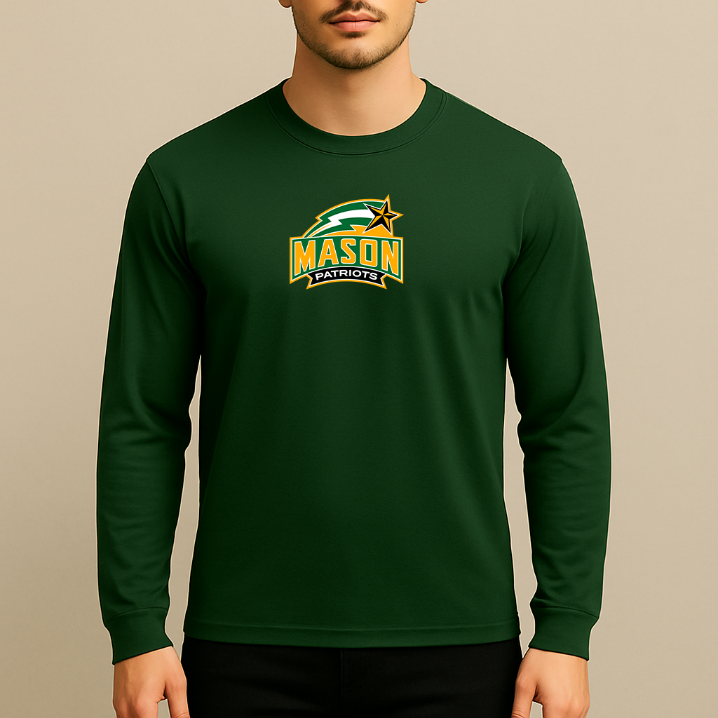 Men's George Mason Patriots Logo Long Sleeve T-Shirt