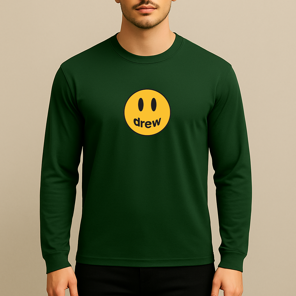 Men's Justin Bieber Drew Music Long Sleeve T-Shirt