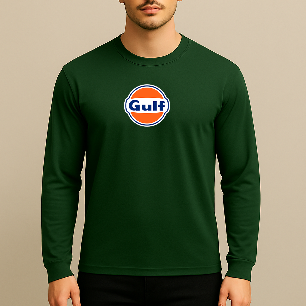 Men's Gulf Oil Logo Long Sleeve T-Shirt