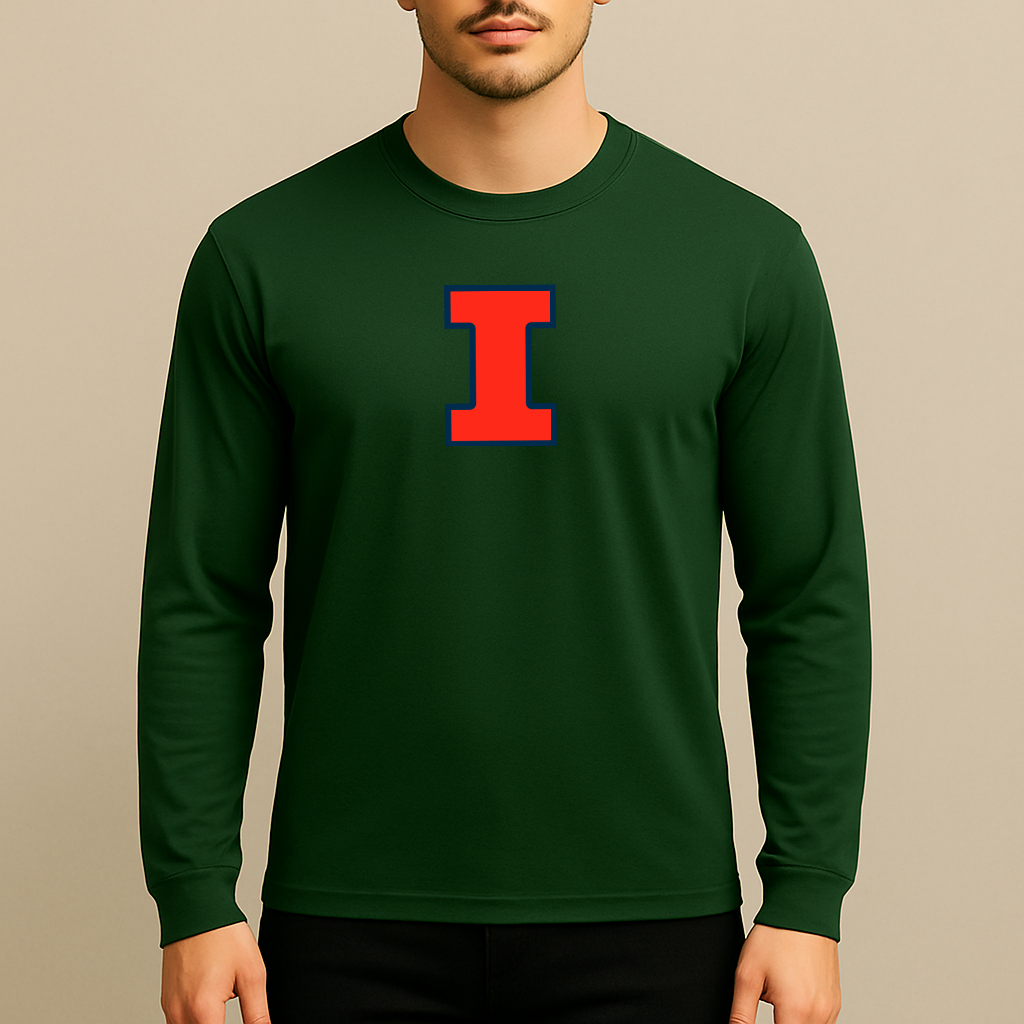 Men's Illinois Fighting Illini Logo Long Sleeve T-Shirt