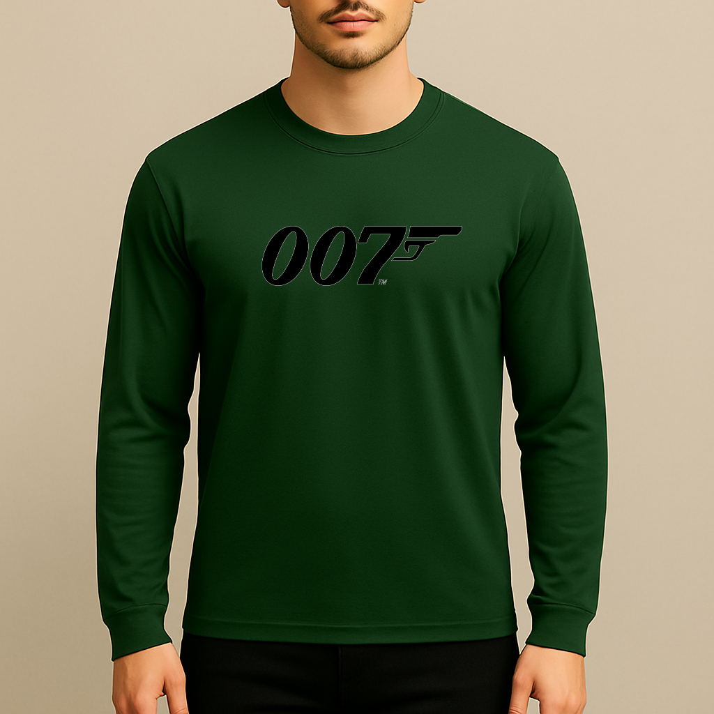 Men's 007 James Bond Movie Long Sleeve T-Shirt