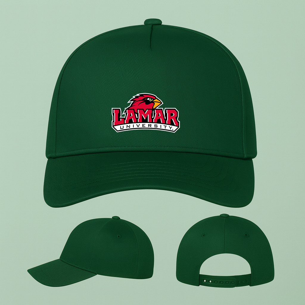 Lamar Cardinals Logo Five Panel Twill Snapback Cap