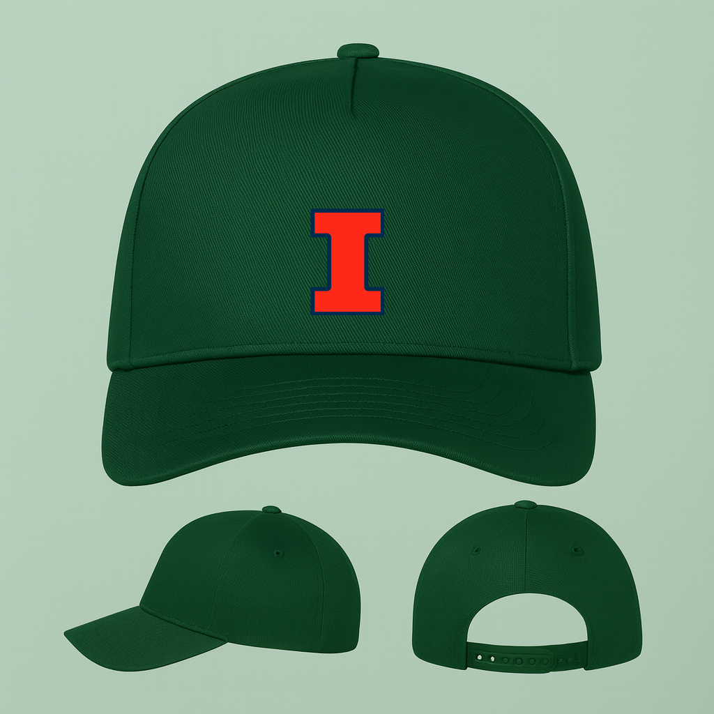 Illinois Fighting Illini Logo Five Panel Twill Snapback Cap