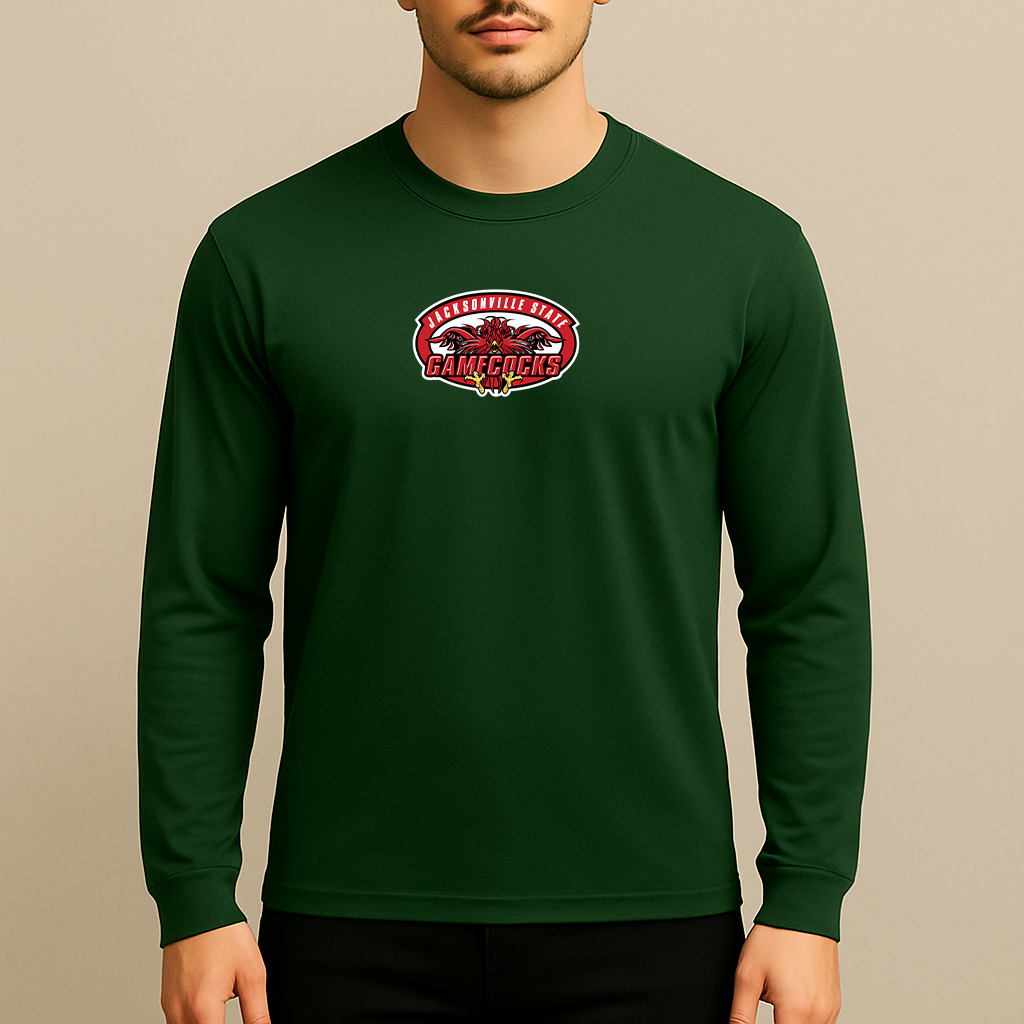 Men's Jacksonville State Gamecocks Logo Long Sleeve T-Shirt