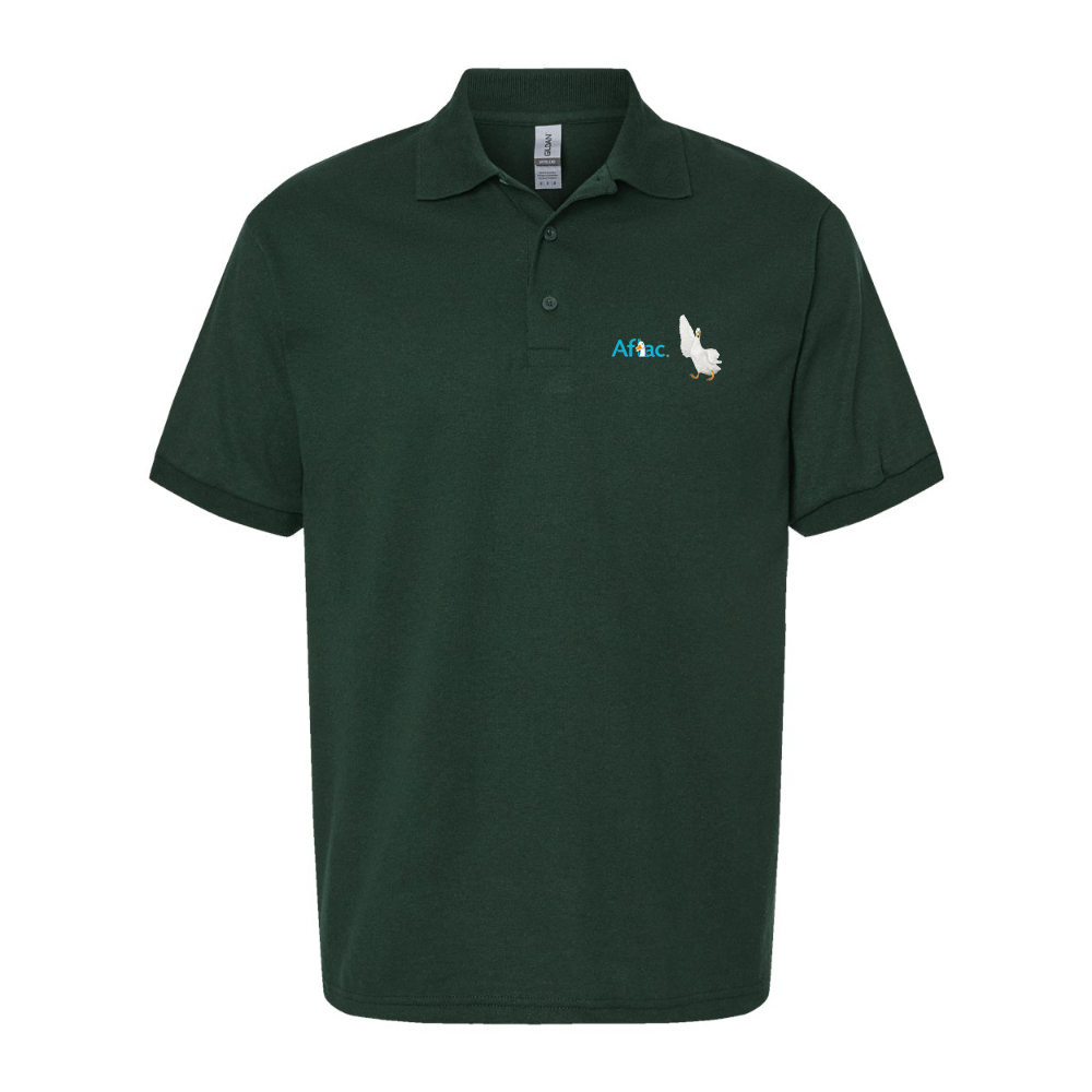 Men's Aflac Logo and Duck Gildan Dry Blend Jersey Polo