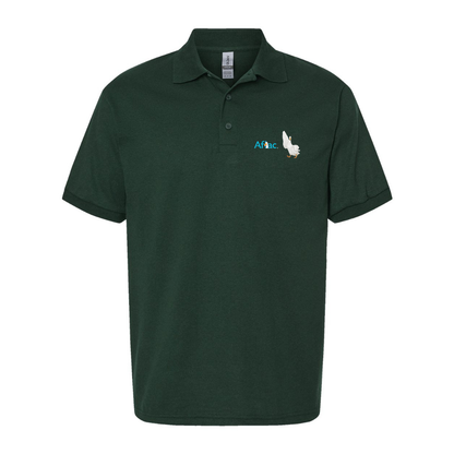 Men's Aflac Logo and Duck Gildan Dry Blend Jersey Polo