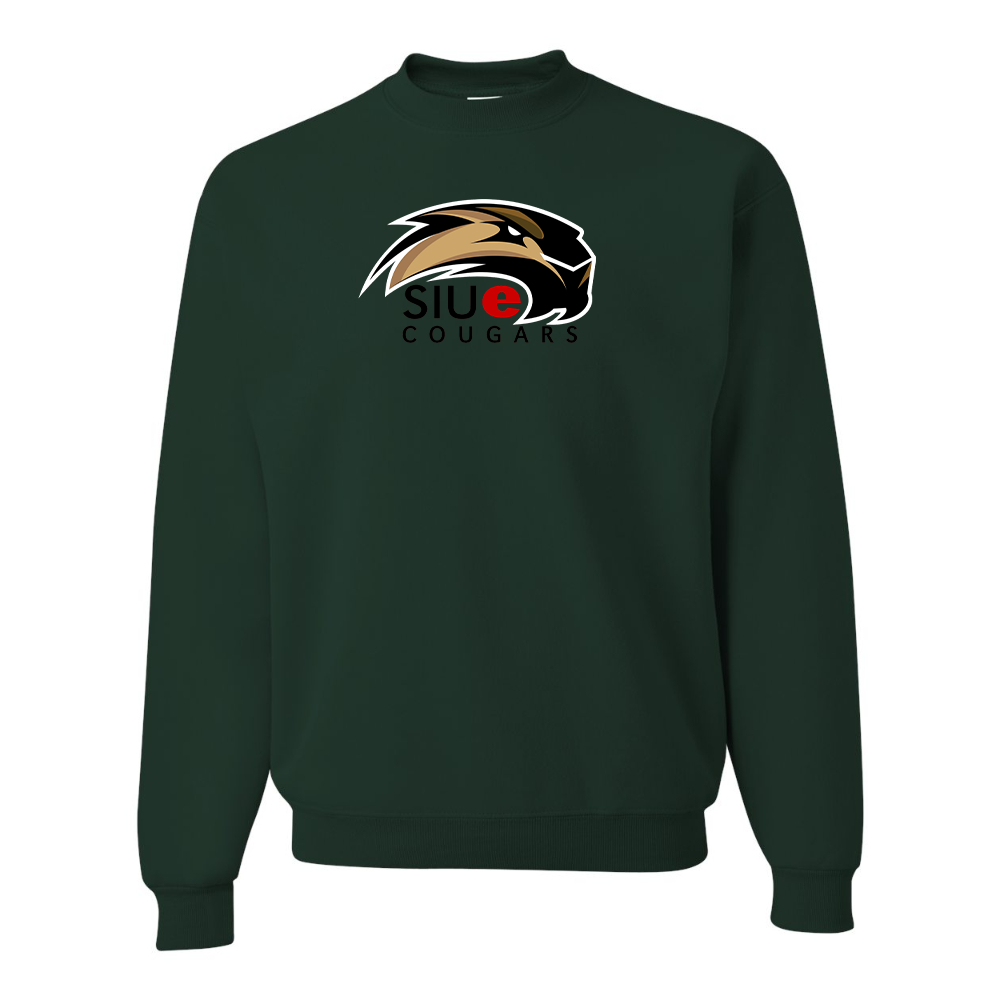 Men's SIU Edwardsville Cougars Logo  JERZEES NuBlend Crewneck Sweatshirt