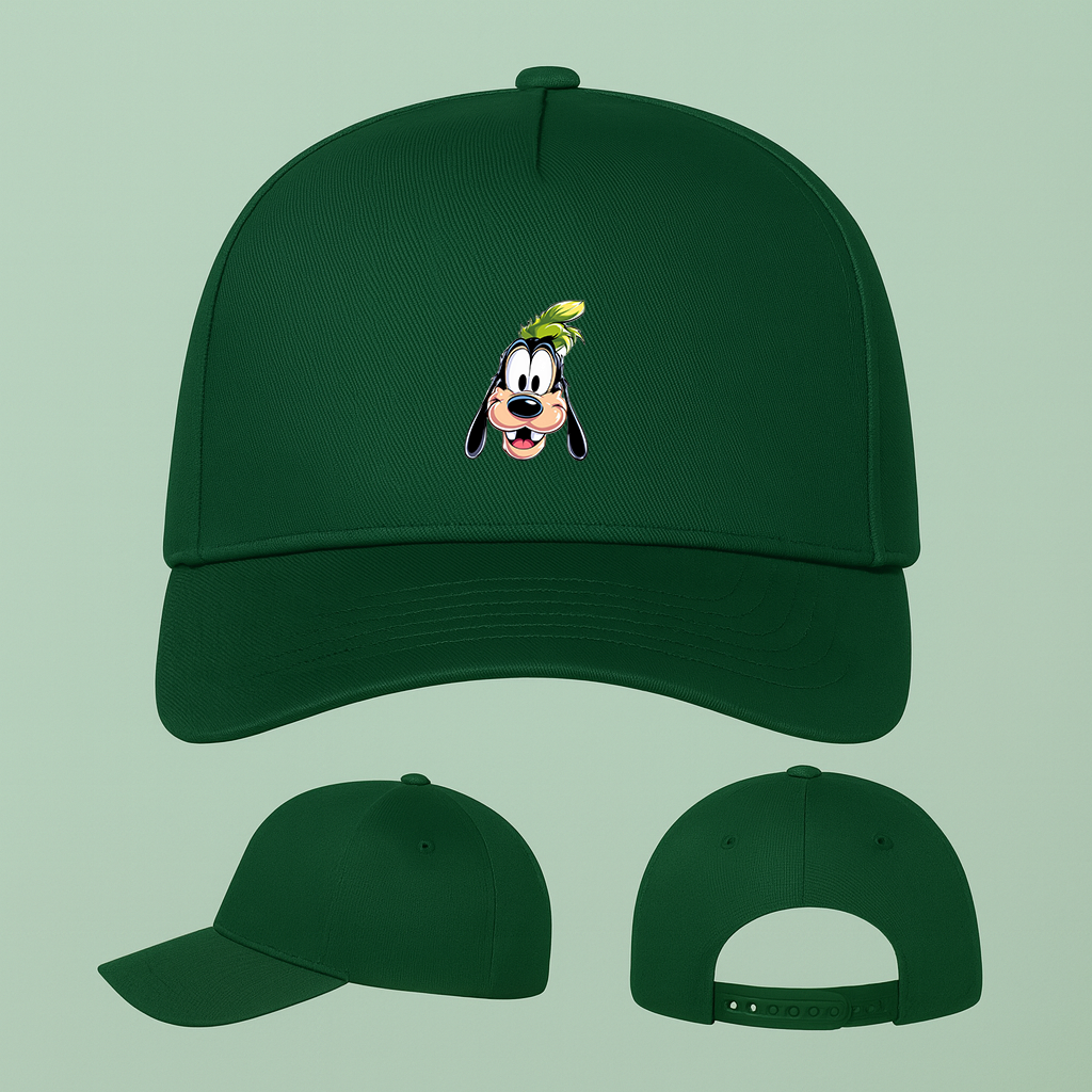 George Goofy Disney Smiley Face Five Panel Twill Snapback Cap